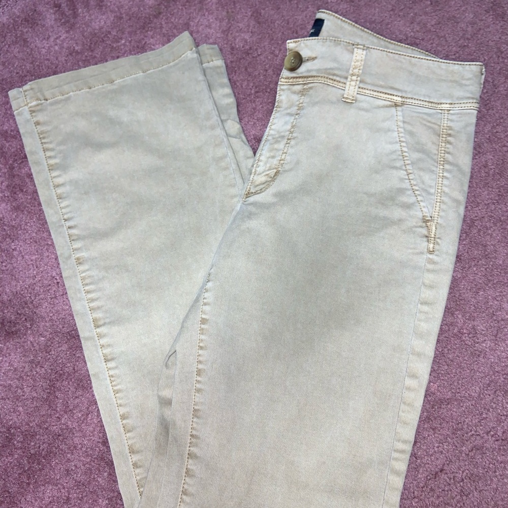 American Eagle kick boot khaki pants